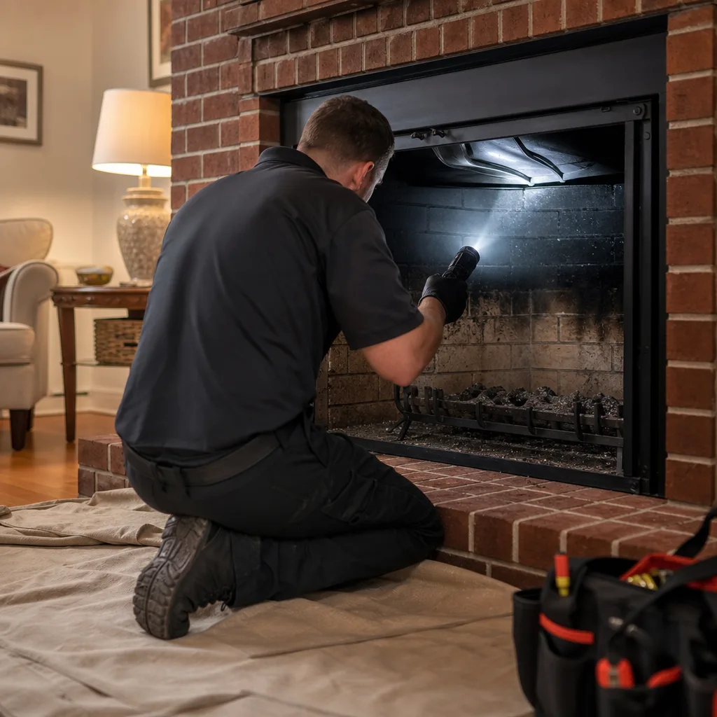 Illustration for chimney cleaning in Prospect