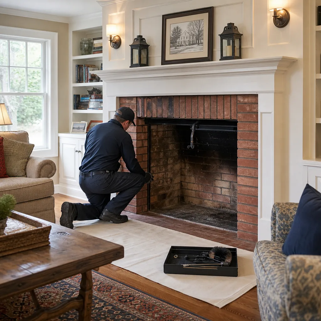 Illustration for chimney cleaning in Winchester Center