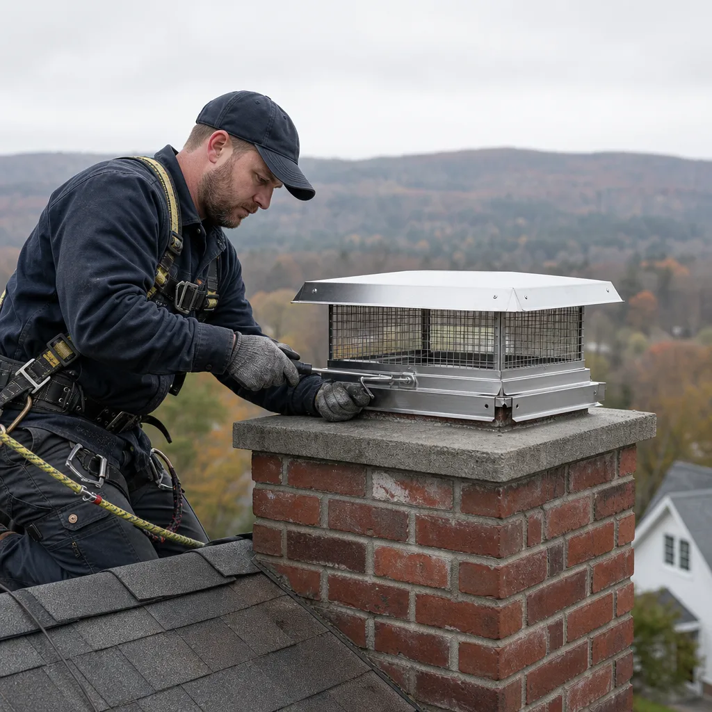 Illustration for chimney cleaning in West Torrington